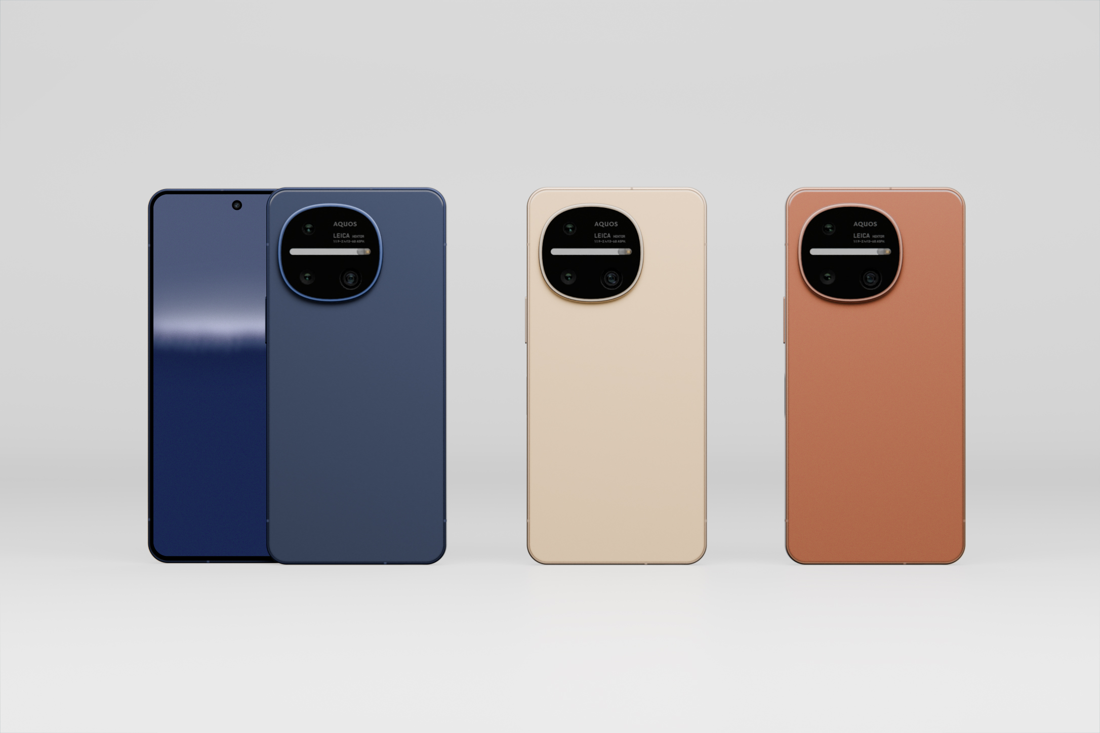 AQUOS R11 ネイビー アイボリー テラコッタ 公式画像