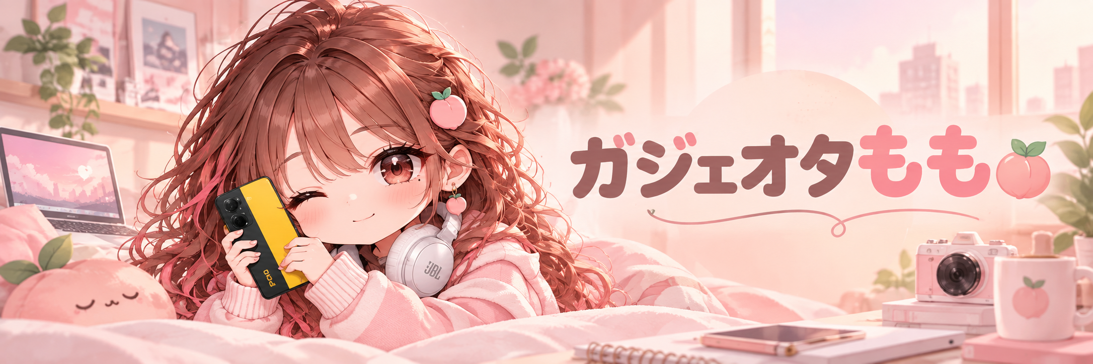 ガジェオタももの挿し絵。手に持つ端末はnubia Foldではありません